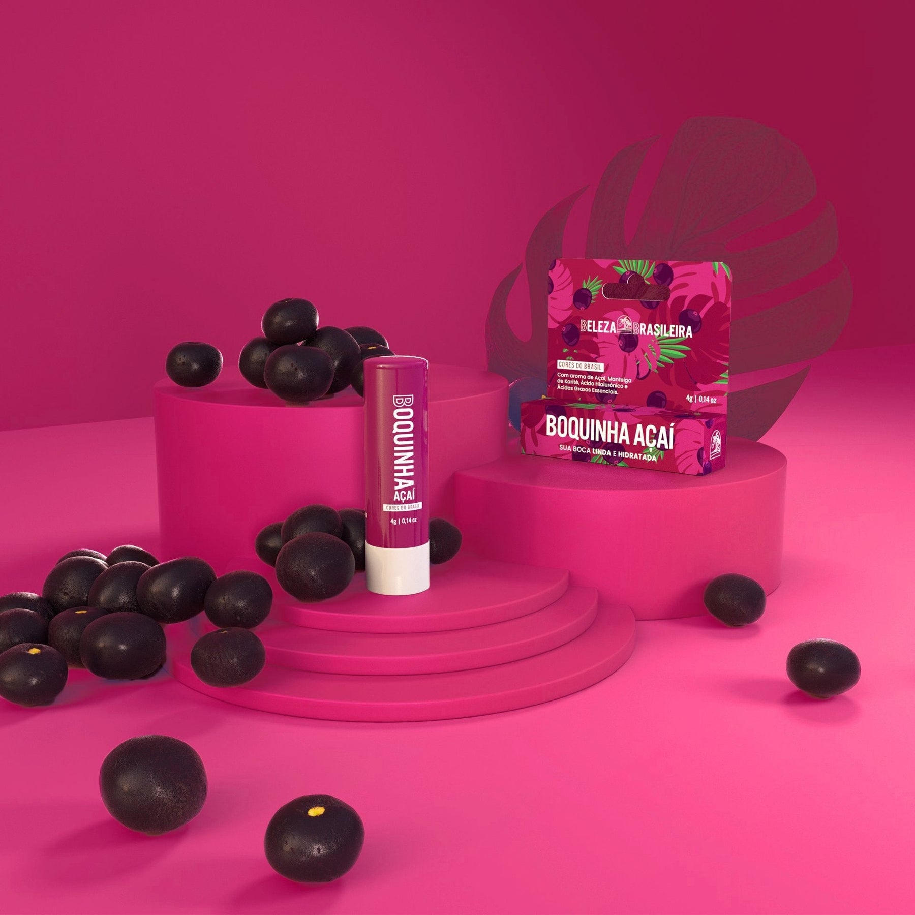 Kit Boquinhas: Esfrega + Preenchedor + Proteção UV + Boquinha Açaí