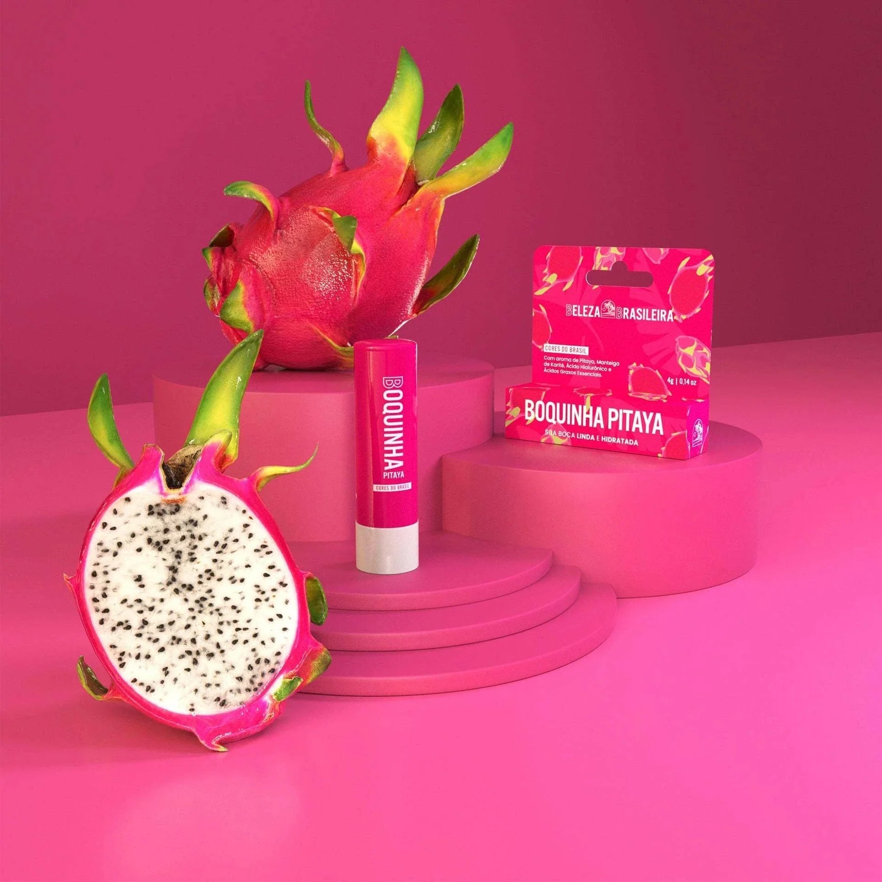 Kit Boquinhas: Esfrega + Preenchedor + Proteção UV + Boquinha Pitaya